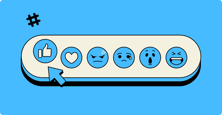 Social media emoji button